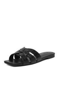 Gino Rossi - GINO ROSSI Klapki C-WS1190-01 Czarny. Kolor: czarny. Materiał: skóra #8