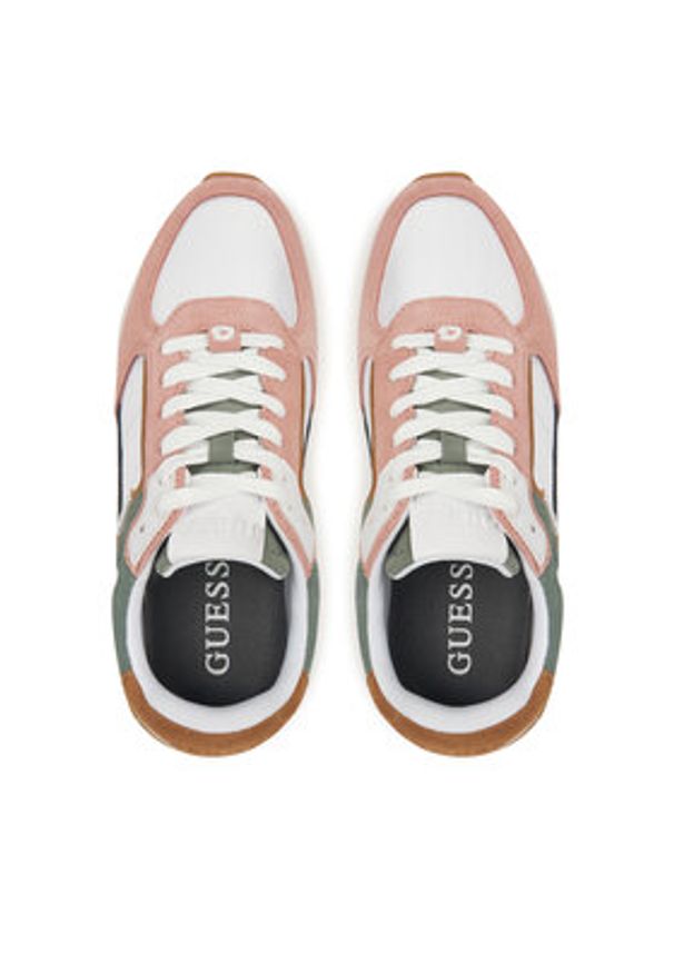 Guess Sneakersy FLPE2G LEP12 Kolorowy. Materiał: skóra. Wzór: kolorowy