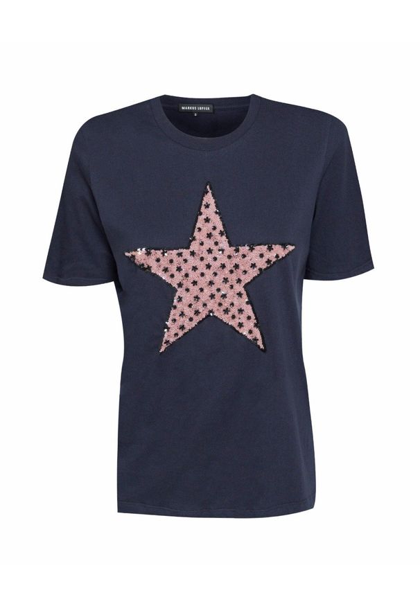 Markus Lupfer - T-shirt MARKUS LUPFER FLOWER SEQUIN STAR. Materiał: bawełna, prążkowany