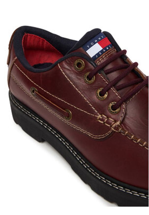 Tommy Jeans Półbuty Archive '01 Boat Shoe Leather EM0EM01651 Brązowy. Kolor: brązowy. Materiał: skóra