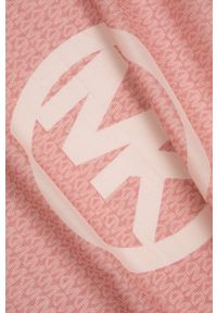 MICHAEL Michael Kors apaszka bawełniana MS200025TZ kolor różowy wzorzysta. Kolor: różowy. Materiał: bawełna #2
