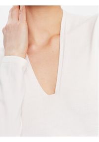 Sisley Sweter 14ETM400H Biały Regular Fit. Kolor: biały. Materiał: wiskoza #3