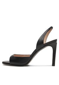 Calvin Klein Sandały Heel D'Orsay Sandal 90 Lth HW0HW02124 Czarny. Kolor: czarny. Materiał: skóra