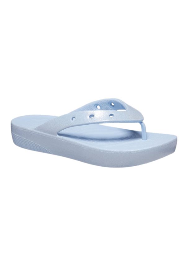 Japonki damskie Crocs Classic Platform Meta Pearl. Kolor: niebieski. Obcas: na platformie