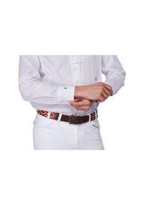 SABBIA BIANCA - Pas Sabbia Bianca Giorgia. Kolor: czerwony. Materiał: skóra. Wzór: paski #1