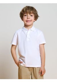 Sinsay - Koszulka polo - biały. Typ kołnierza: polo. Kolor: biały