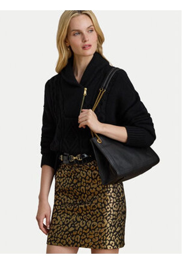Lauren Ralph Lauren - LAUREN RALPH LAUREN Torebka Brdly Md 431980173002 Czarny. Kolor: czarny. Materiał: skórzane