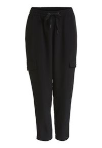 Spodnie joggery z bocznymi kieszeniami Oui (Outlet). Kolor: czarny. Materiał: poliester, prążkowany #1
