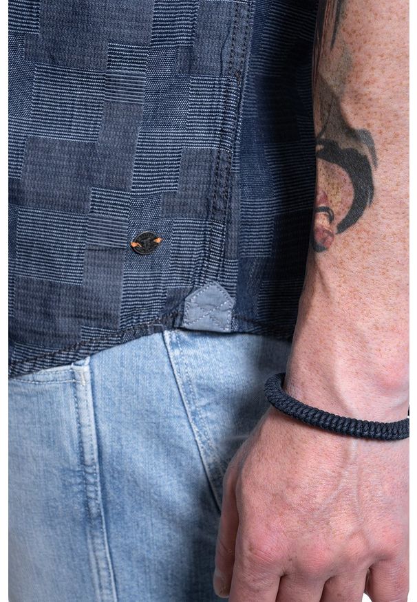 Mustang - MĘSKA KOSZULA MATERIAŁOWA MUSTANG CHRIS KC PATCHWORK 1009581 4085. Materiał: materiał