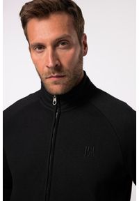 JAY-PI - Męska Bluza dresowa rozpinana fitness stójka do rozm. 7 XL. Typ kołnierza: kołnierzyk stójkowy. Kolekcja: plus size. Kolor: czarny. Materiał: materiał, poliester, bawełna. Sport: fitness