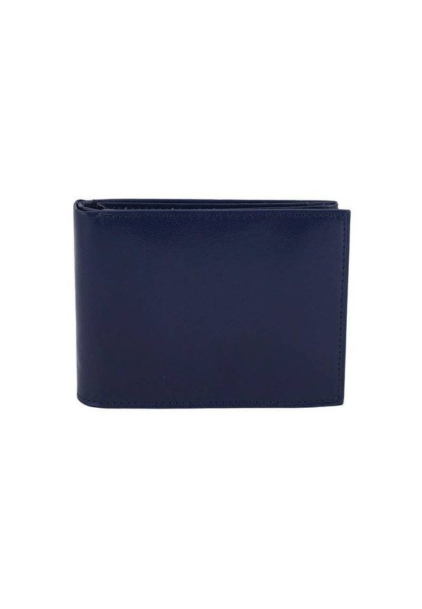 Barberini's - Portfel skórzany BARBERINI'S granatowy 8051-4. Kolor: niebieski. Materiał: skóra. Wzór: gładki