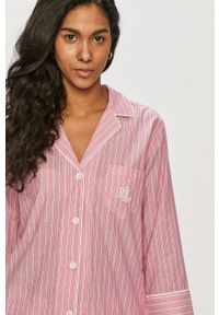 Lauren Ralph Lauren - Piżama. Kolor: różowy. Materiał: tkanina, bawełna, wiskoza #8