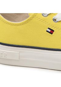 TOMMY HILFIGER - Tommy Hilfiger Trampki Low Cut Lace-Up Sneaker T3A4-32118-0890 M Żółty. Kolor: żółty. Materiał: materiał #2