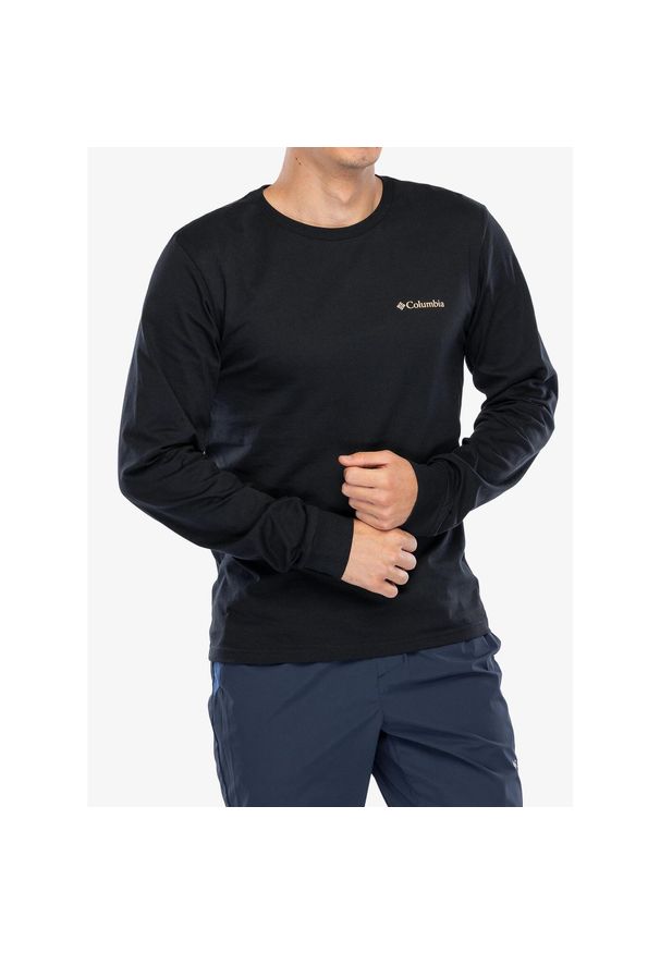 columbia - Bluza bez kaptura męska Columbia CSC Seasonal Logo. Typ kołnierza: bez kaptura. Kolor: czarny. Długość rękawa: długi rękaw