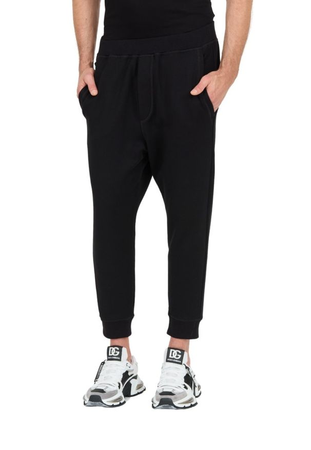 DSQUARED2 Czarne męskie spodnie Ceresio 9 Relax Dan Pant, Rozmiar M. Kolor: czarny