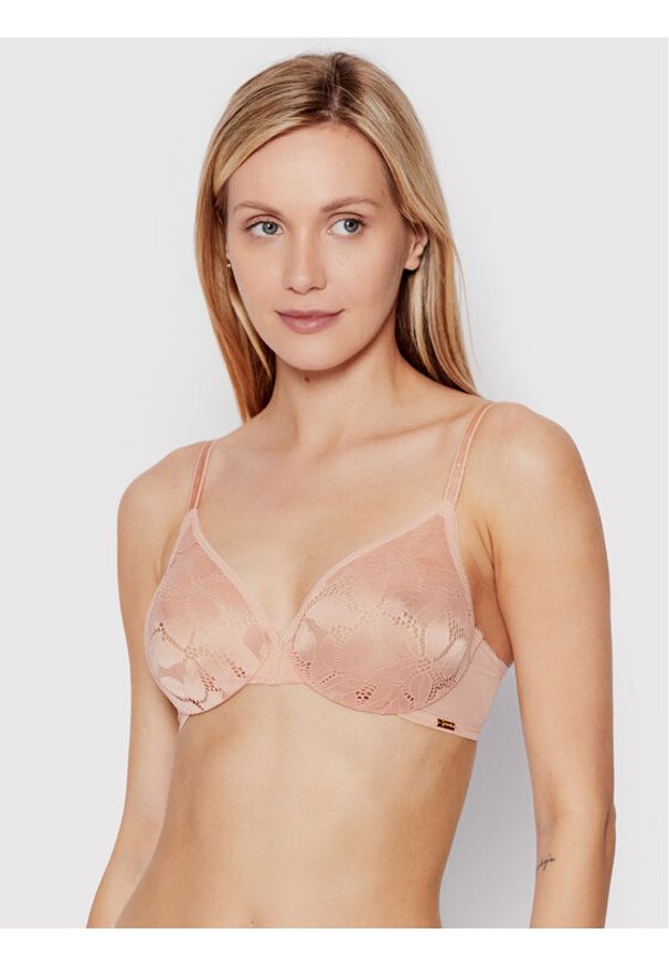 Gossard Biustonosz z fiszbiną Glossies Lotus 19001 Różowy. Kolor: różowy. Materiał: syntetyk