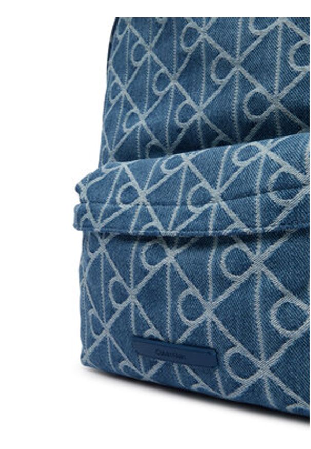 Calvin Klein Plecak Emblem Aop Denim Round Backpack LV04D3429G Niebieski. Kolor: niebieski. Materiał: materiał