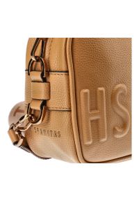 Brązowa Torebka Damska Hispanitas Modna Listonoszka. Kolor: brązowy. Wzór: kolorowy. Sezon: jesień. Materiał: skórzane. Styl: klasyczny #6