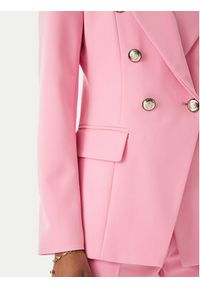 Maryley Marynarka 26EB139/43BB Różowy jasny Regular Fit. Kolor: różowy. Materiał: syntetyk #2