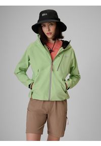 4f - 4F Kurtka trekkingowa membrana 10000 damska - zielona L. Kolor: zielony. Materiał: materiał, tkanina. Sezon: lato. Sport: wspinaczka #1