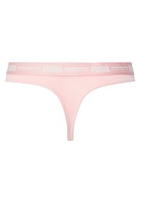 Puma Komplet 2 par stringów 907850 Koralowy. Kolor: pomarańczowy. Materiał: bawełna #4