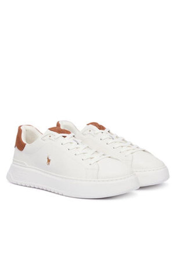 Polo Ralph Lauren Sneakersy RLite Court Tumbled 809P07170001 Biały. Kolor: biały. Materiał: skóra