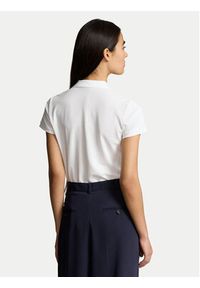 Polo Ralph Lauren Polo 211870245001 Biały Slim Fit. Typ kołnierza: polo. Kolor: biały. Materiał: bawełna #7