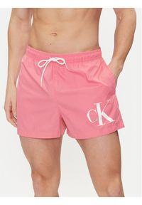 Calvin Klein Swimwear Szorty kąpielowe KM0KM00967 Różowy Regular Fit. Kolor: różowy. Materiał: syntetyk #1