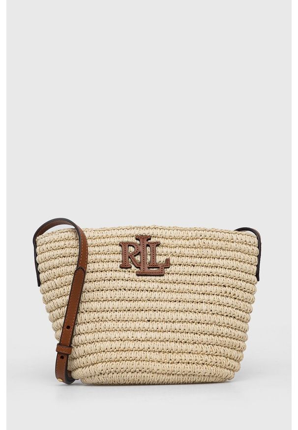 Lauren Ralph Lauren torebka kolor beżowy. Kolor: beżowy. Rodzaj torebki: na ramię
