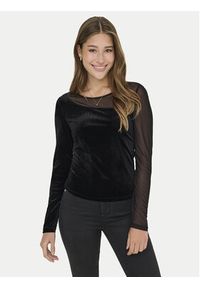 only - ONLY Bluzka Smooth 15360668 Czarny Slim Fit. Kolor: czarny. Materiał: syntetyk #6