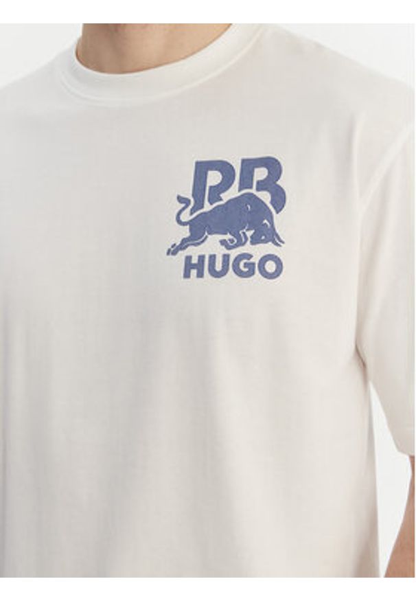 Hugo - HUGO T-Shirt Delel_RB 50564572 Biały Relaxed Fit. Kolor: biały. Materiał: bawełna