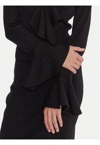Luisa Spagnoli Sukienka dzianinowa Malimba 100110 Czarny Slim Fit. Kolor: czarny. Materiał: wełna #3