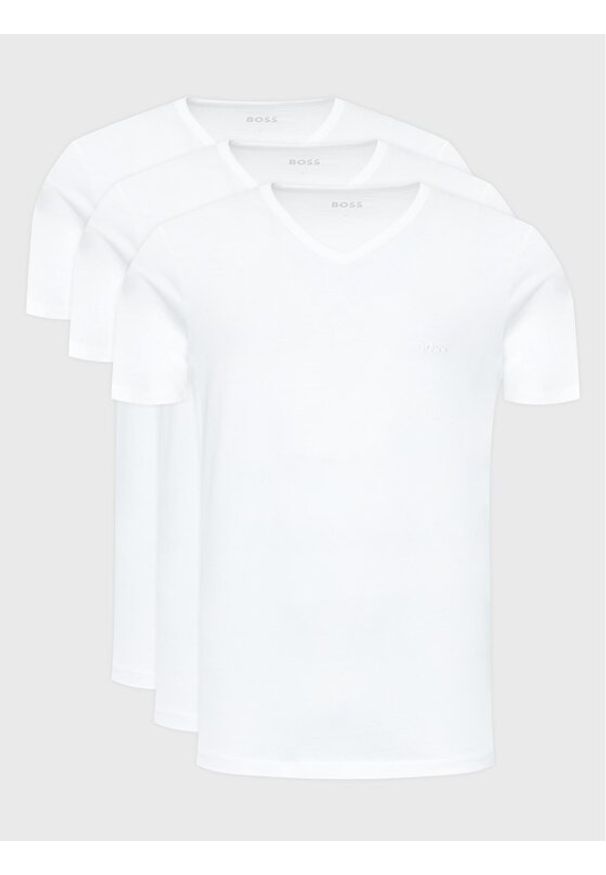 BOSS - Boss Komplet 3 t-shirtów Classic 50475285 Biały Regular Fit. Kolor: biały. Materiał: bawełna