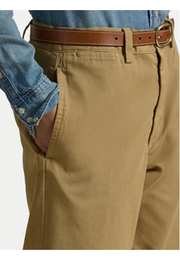 Polo Ralph Lauren Spodnie materiałowe 211967729002 Beżowy Straight Fit. Kolor: beżowy. Materiał: bawełna