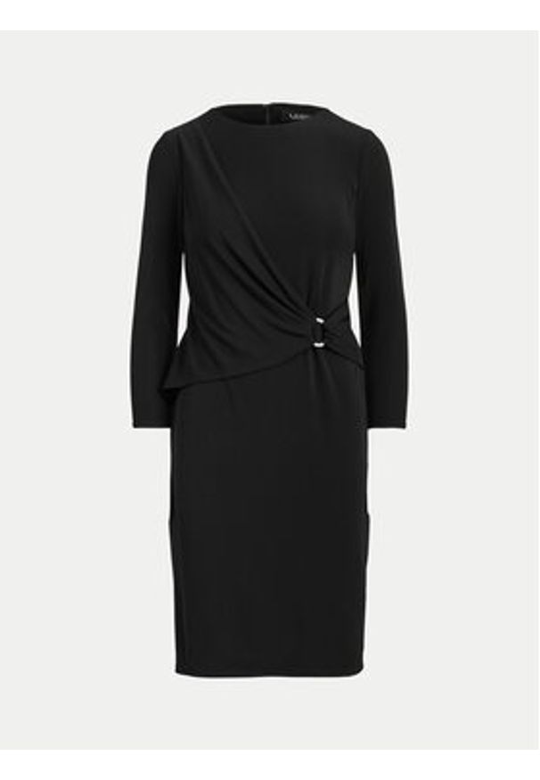 Lauren Ralph Lauren Sukienka codzienna 250898916001 Czarny Slim Fit. Okazja: na co dzień. Kolor: czarny. Materiał: syntetyk. Typ sukienki: proste. Styl: casual