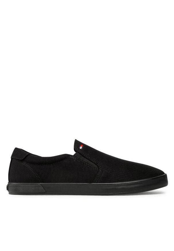 TOMMY HILFIGER - Tommy Hilfiger Tenisówki Iconic Slip On FM0FM00597 Czarny. Zapięcie: bez zapięcia. Kolor: czarny. Materiał: materiał