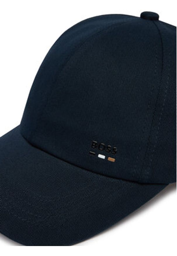 BOSS Czapka z daszkiem 50556435 Granatowy. Kolor: niebieski. Materiał: bawełna