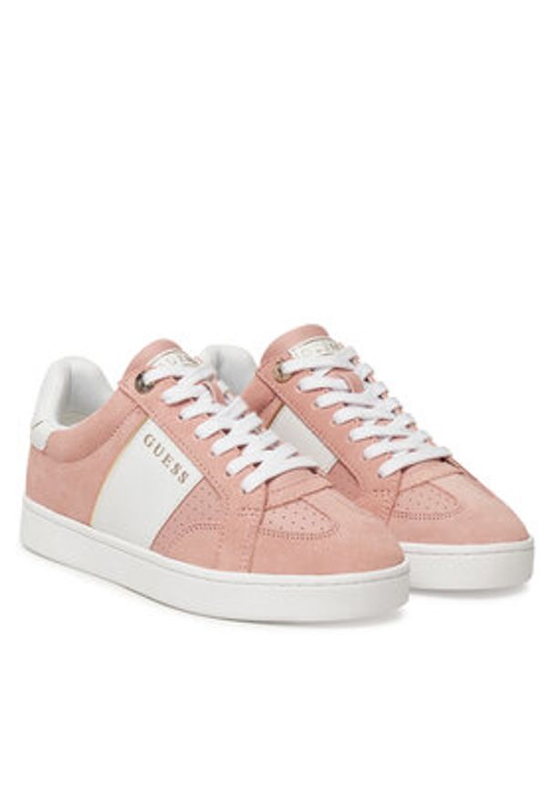 Guess Sneakersy FLJRO6 SUE12 Różowy. Kolor: różowy. Materiał: skóra