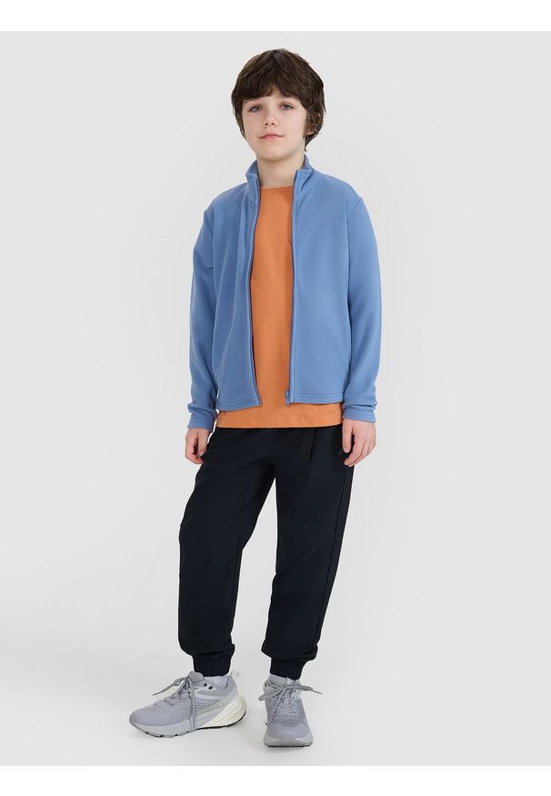 4f - 4F Polar regular ze stójką chłopięcy - granatowy 152 (11-12 lat). Typ kołnierza: kołnierzyk stójkowy. Kolor: niebieski. Materiał: polar. Wzór: gładki. Sezon: lato. Sport: turystyka piesza, wspinaczka, snowboard, narciarstwo