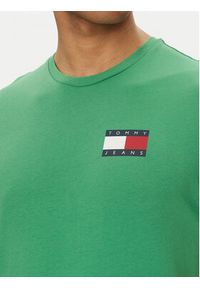 Tommy Jeans T-Shirt Essential DM0DM20740 Zielony Slim Fit. Kolor: zielony. Materiał: bawełna