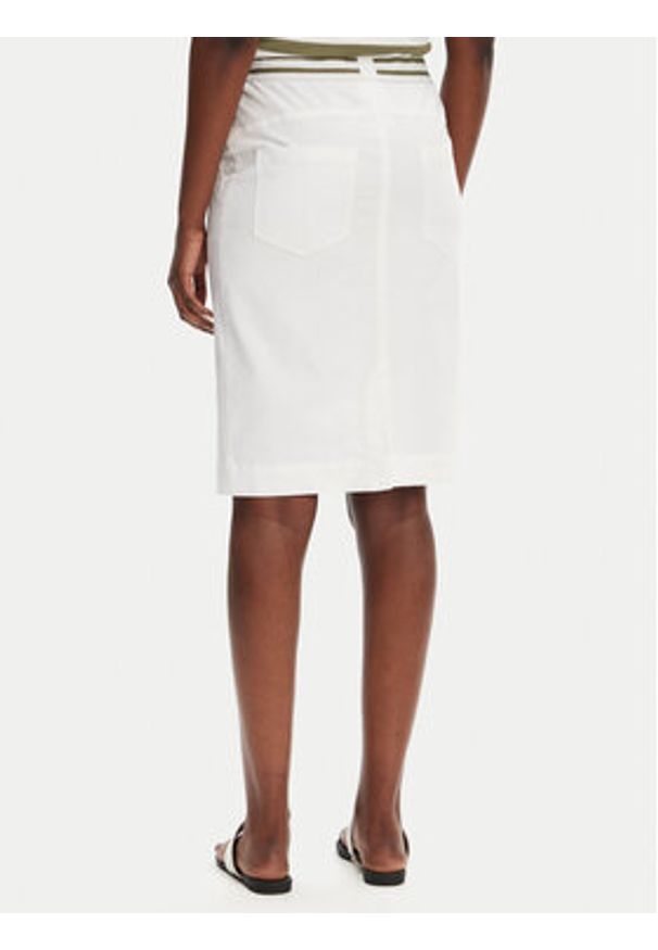 Olsen Spódnica ołówkowa 16001367 Biały Slim Fit. Kolor: biały. Materiał: bawełna