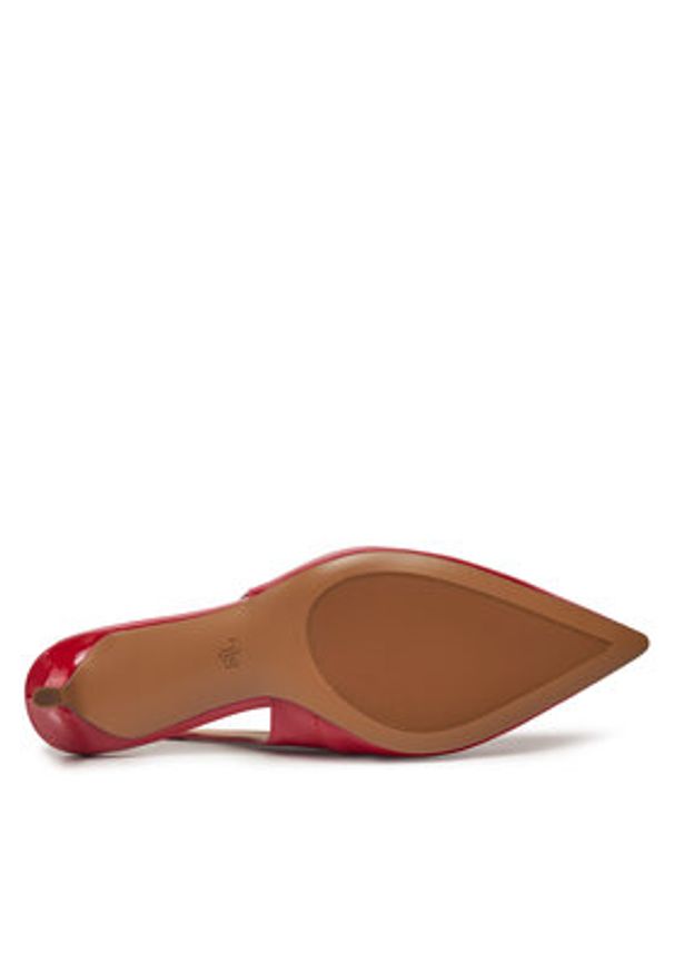Lauren Ralph Lauren - LAUREN RALPH LAUREN Sandały Lolah II 802959210002 Czerwony. Kolor: czerwony. Materiał: lakier, skóra