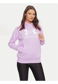 Under Armour Bluza Ua Rival Fleece Big Logo 1379501 Różowy Loose Fit. Kolor: różowy. Materiał: bawełna