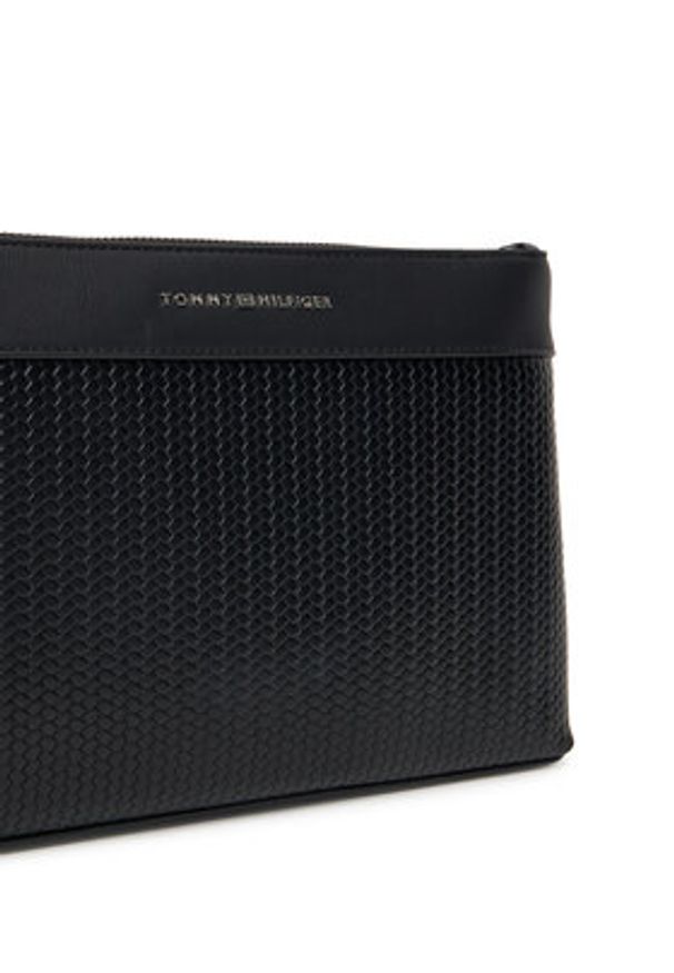 TOMMY HILFIGER - Tommy Hilfiger Saszetka Woven Pouch AM0AM13804 Czarny. Kolor: czarny. Materiał: skóra