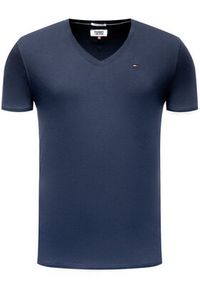 Tommy Jeans T-Shirt DM0DM04410 Granatowy Regular Fit. Kolor: niebieski. Materiał: bawełna #2
