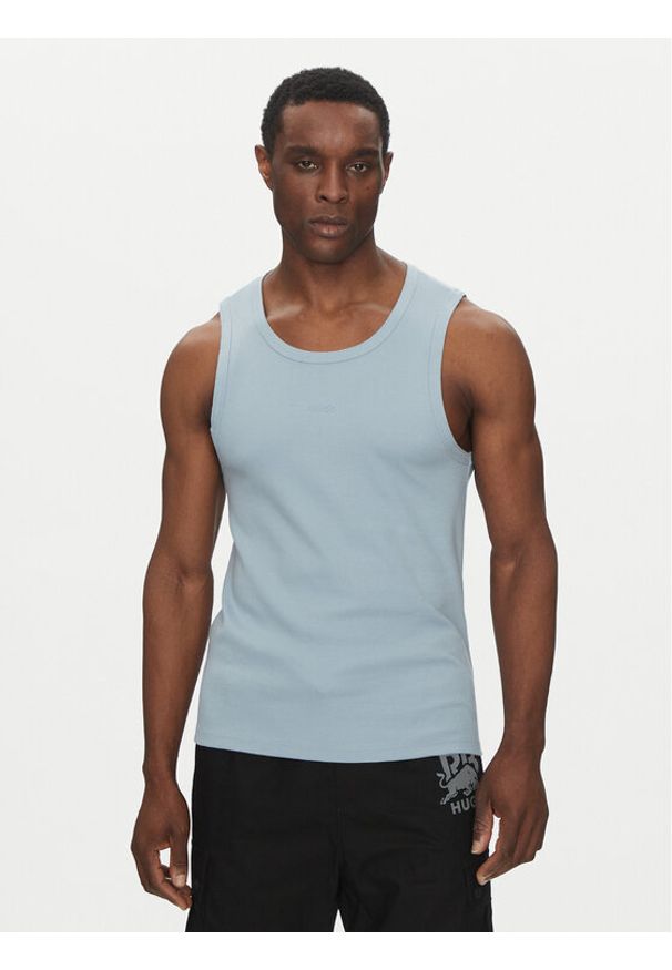 Hugo - HUGO Tank top Dapota 50542089 Niebieski Slim Fit. Kolor: niebieski. Materiał: bawełna