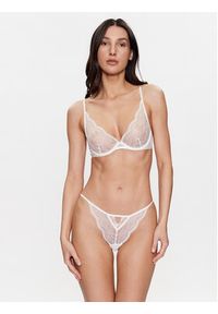 Hunkemöller Biustonosz z fiszbiną Isabelle 192469 Biały. Kolor: biały. Materiał: syntetyk