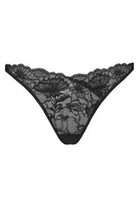 Hunkemöller Stringi Stormi 301619 Czarny. Kolor: czarny. Materiał: syntetyk
