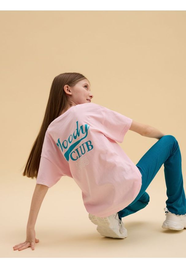 Reserved - T-shirt z nadrukiem - różowy. Kolor: różowy. Materiał: bawełna. Wzór: nadruk