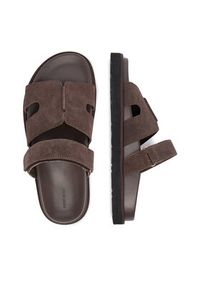 Gino Rossi - GINO ROSSI Klapki C-CLB-P1927A Brązowy ciemny. Kolor: brązowy. Materiał: skóra, zamsz #8
